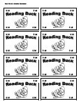Printable Behavior Bucks, Reward Bucks